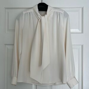 Ann Mashburn Silk Tie Blouse- Small